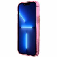 Guess GUHCP14XLC4PSGP iPhone 14 Pro Max 6.7" rozā/rozā cietais apvalks Liquid Glitter 4G caurspīdīgs