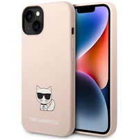 Karl Lagerfeld KLHCP14MSLCTPI iPhone 14 Plus 6.7 "cietais apvalks gaiši rozā / gaiši rozā Silikona Choupette Ķermenis