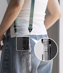 Ringke Fusion Flap maciņš modelim Samsung Galaxy Z Flip 8 – caurspīdīgs