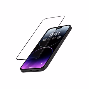 Crong Anti-Bacterial 3D Armor Glass 9H visu ekrānu pārklājošs rūdīta stikla aizsargs iPhone 14 Pro Max ar uzstādīšanas rāmi
