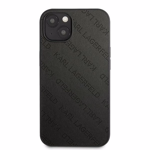 Karl Lagerfeld KLHCP13SPTLK Perforated Allover vāciņš ierīcei iPhone 13 mini 5.4", melns