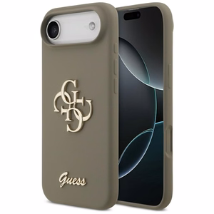 Guess silikona Big 4G Script viedtālruņa apvalks iPhone Air brūns