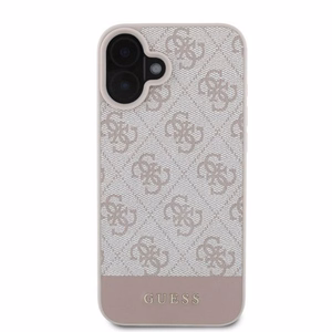 Guess 4G Bottom Stripe viedtālruņa apvalks iPhone 16 - rozā