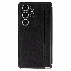 Viedtālruņa apvalks Razor Leather Book Case Samsung Galaxy S24 FE melns (m)