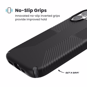 Speck Presidio2 Grip MagSafe maciņš priekš iPhone 17 (melns / Slate Gray / balts)