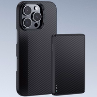 Benks Magnētiskais aizsargapvalks Air Kevlar ar PC rāmi 600D (E065) paredzēts iPhone 16 Pro melns