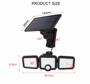 Forever Light Solar LED Lampa SUNARI FLS-04 108*SMD PIR 10W 800lm 6000K 2400mAh Li-Ion Forever Light