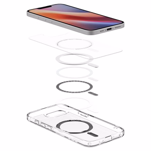 Spigen Ultra Hybrid Magnētiskais oglekļa šķiedras viedtālruņa apvalks iPhone 16e - caurspīdīgs