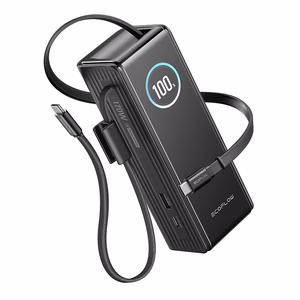 Внешний аккумулятор EcoFlow RAPID 25000 мАч 170W (встроенные кабели 100W)