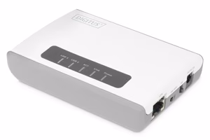 Беспроводной многофункциональный сетевой сервер Digitus DN-13024 с 2 портами USB 2.0, 300 Мбит/с