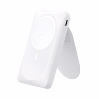 Portatīvais lādētājs saderīgs ar MagSafe Forcell F-Energy MagStand F10K2 QC3.0 PD 5A 20W 10000 mAh balta