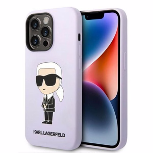 Karl Lagerfeld KLHCP14XSNIKBCU iPhone 14 Pro Max 6.7" kietais apvalks violetais Silikona Ikoniskais