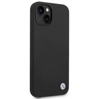 BMW BMHCP14MSILBK iPhone 14 Plus 6.7 - melns silikona/metāla logotips