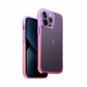 Uniq Combat Duo viedtālruņa apvalks iPhone 14 Pro - ceriņkrāsas un rozā