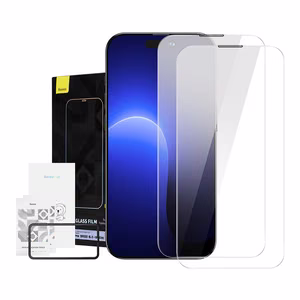 Baseus Crystal aizsargstikls putekļu aizsardzība 0.3mm iPhone 14 Pro (2 gab.)