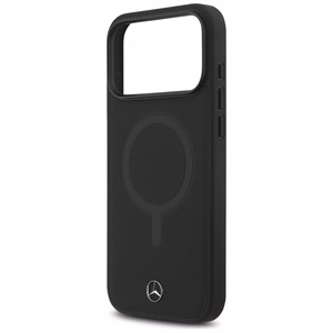 Mercedes Plain Smooth Leather MagSafe Чехол для iPhone 17 Pro Max - чёрный