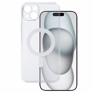 TEL PROTECT MagSilicone Caurspīdīgs Viedtālruņa apvalks Iphone 15 Plus