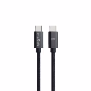 Maxlife MXUC-12 cable USB-C - USB-C 2,0 m 60W black