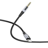 Audio kabelis Borofone BL19 USB-C uz 3,5 mm melns