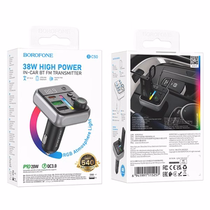 FM modulātors Borofone BC50 PD20W+QC3.0
