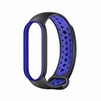 Beline siksniņa Design Mi Band 7/6/5 melns-zils /melns-zils