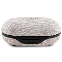 TWS Guess 4G Metal Bluetooth austiņas ar ENC uzlādes staciju - rozā