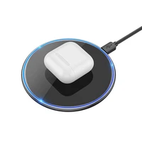 Bezvadu lādētājs Hoco 2A 15W ar gaismu CW6 PRO melns