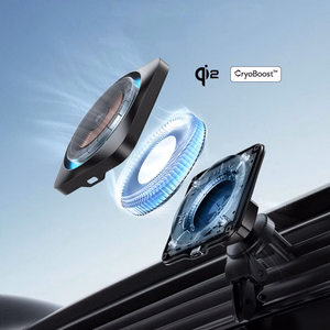 ESR HALOLOCK CRYOBOOST MAGNĒTISKS MAGSAFE PANEĻA UN VENTILĀCIJAS AUTO TURĒTĀJS BEZVADU LĀDĒTĀJS QI2 15W FROSTED ONYX