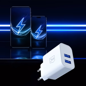 3mk FlowPower 10W 2.4A 2A sienas lādētājs - balts