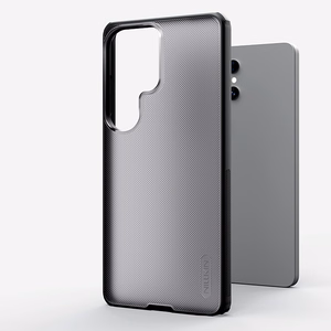 Nillkin Super Frosted Shield Pro magnētiskais MagSafe saderīgs maciņš priekš Samsung Galaxy S26 caurspīdīgi melns