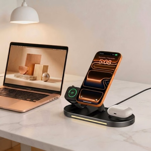 Tech-Protect A51 MagSafe 3-in-1 25W QI2.2 bezvadu lādētājs - melns