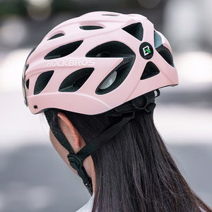 Rockbros universāla velo ķivere ar noņemamu nagu un noņemamām UV brillēm, rozā