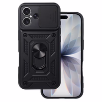 Bīdāms kameras bruņu viedtālruņa apvalks Iphone 17 melns