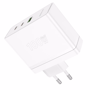 Borofone sienas lādētājs BN11 Imperial - USB + 2xType C - QC 3.0 PD 100W balts