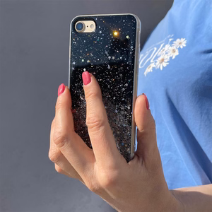 Star Glitter блестящий чехол для iPhone 13 Pro чёрный