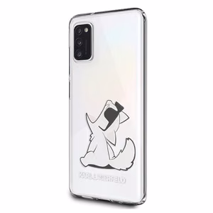 Karl Lagerfeld Choupette Fun viedtālruņa apvalks Samsung A41 - caurspīdīgs