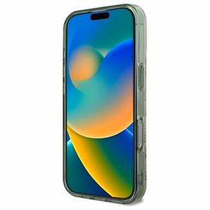 Guess IML Ziedi un tonālie apļi Magnētiskais viedtālruņa apvalks iPhone 16 Pro - zaļš