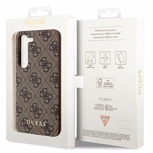 Guess 4G Charms Collection viedtālruņa apvalks Samsung Galaxy A35 - brūns