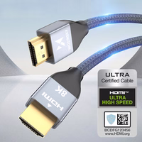 Kabelis (m) HDMI 2.1 8K 60 Hz 48 Gbps / 4K 120 Hz / 2K 144 Hz 3 m sudrabains (m) (WHDMI-30)