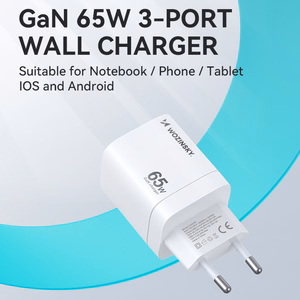 Wozinsky CGWCW 65W GaN сетевое зарядное устройство USB-A 2x USB-C - белый
