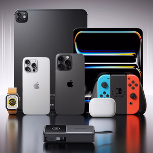 Joyroom JR-PR1 10000mAh 22.5W portatīvais lādētājs ar iebūvētu izvelkamu USB-C kabeli - melna