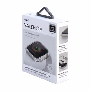 Uniq Valencia viedtālruņa apvalks Apple Watch 4 / 5 / 6 / SE 40mm - sudraba