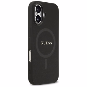 Guess Saffiano Classic Logo MagSafe maciņš for iPhone 17 - melns