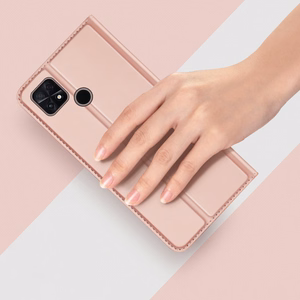 Dux Ducis Skin Pro viedtālruņa apvalks Oppo Reno 8 ar atveramu vāciņu, karšu maciņu un statīvu, melns