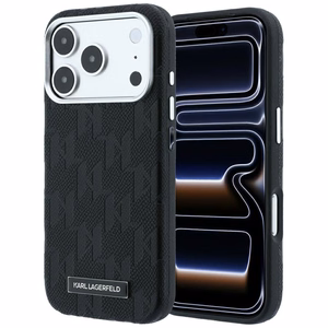 KARL LAGERFELD maciņš IPHONE 18 Pro Max/17 Pro Max saderīgs ar MagSafe (Mono Resin Logo) (krāsa: melna)