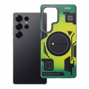 Viedtālruņa apvalks FORCELL F-PROTECT ar dubultu slāņu 4D tehnoloģiju, militārais kritiena tests, saderīgs ar MagSafe, SAMSUNG S25 ULTRA, cyber zaļš