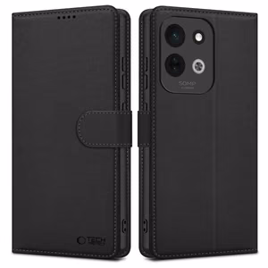 Tech-Protect Wallet maciņa tipa vāciņš Xiaomi Redmi 17 4G / 5G, melns