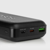 Portatīvais lādētājs SBS TTBB20000PD20K 20000 mAh 20W PD USB-C, USB-A, Micro-USB - melna