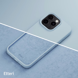 Etteri силиконовый Mag чехол iPhone 16 Pro 6,3" голубой