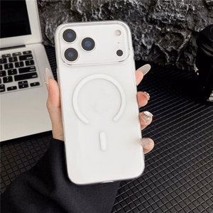 Caurspīdīgi balts ar MagSafe saderīgs PC vāciņš iPhone 18 Pro / 17 Pro